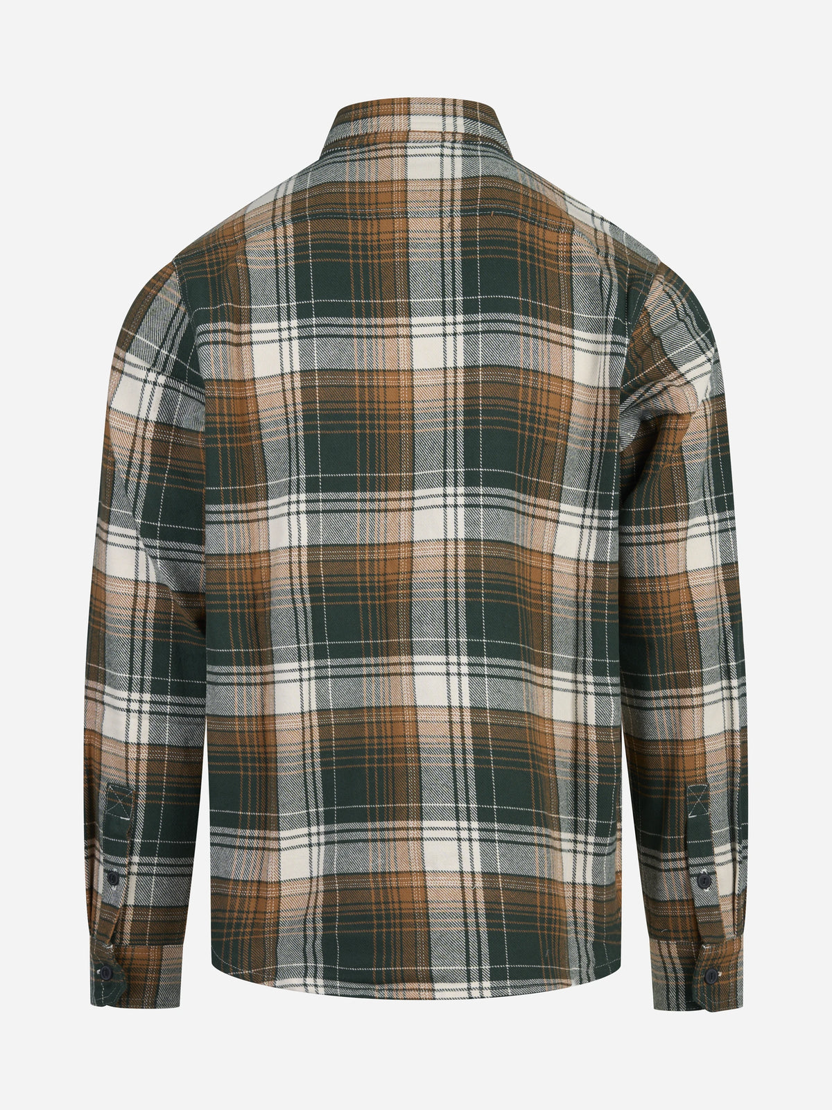 Overshirt Jib in cotone verde - vista posteriore
