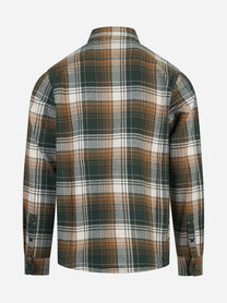 Overshirt Jib in cotone verde - vista posteriore