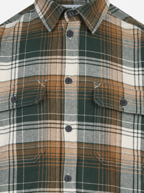 Overshirt Jib in cotone verde - dettaglio del prodotto