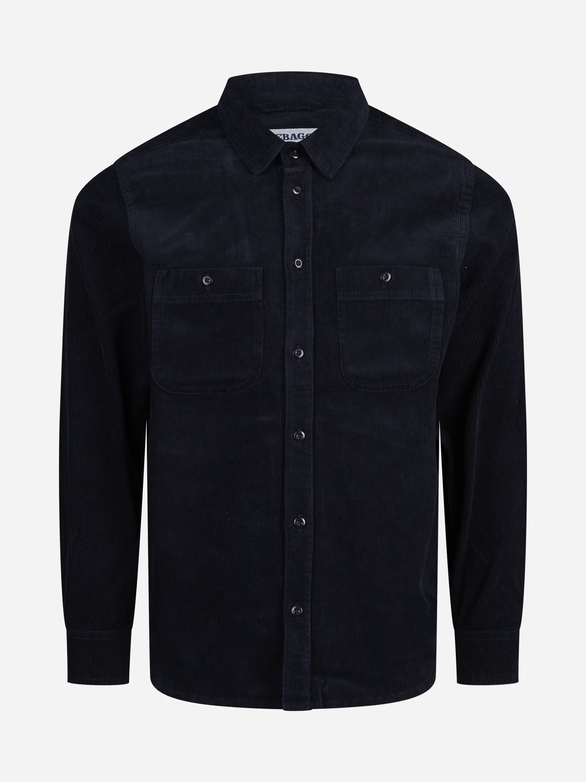 Overshirt Leeword in velluto blu navy - vista frontale