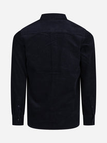 Overshirt Leeword in velluto blu navy - vista posteriore
