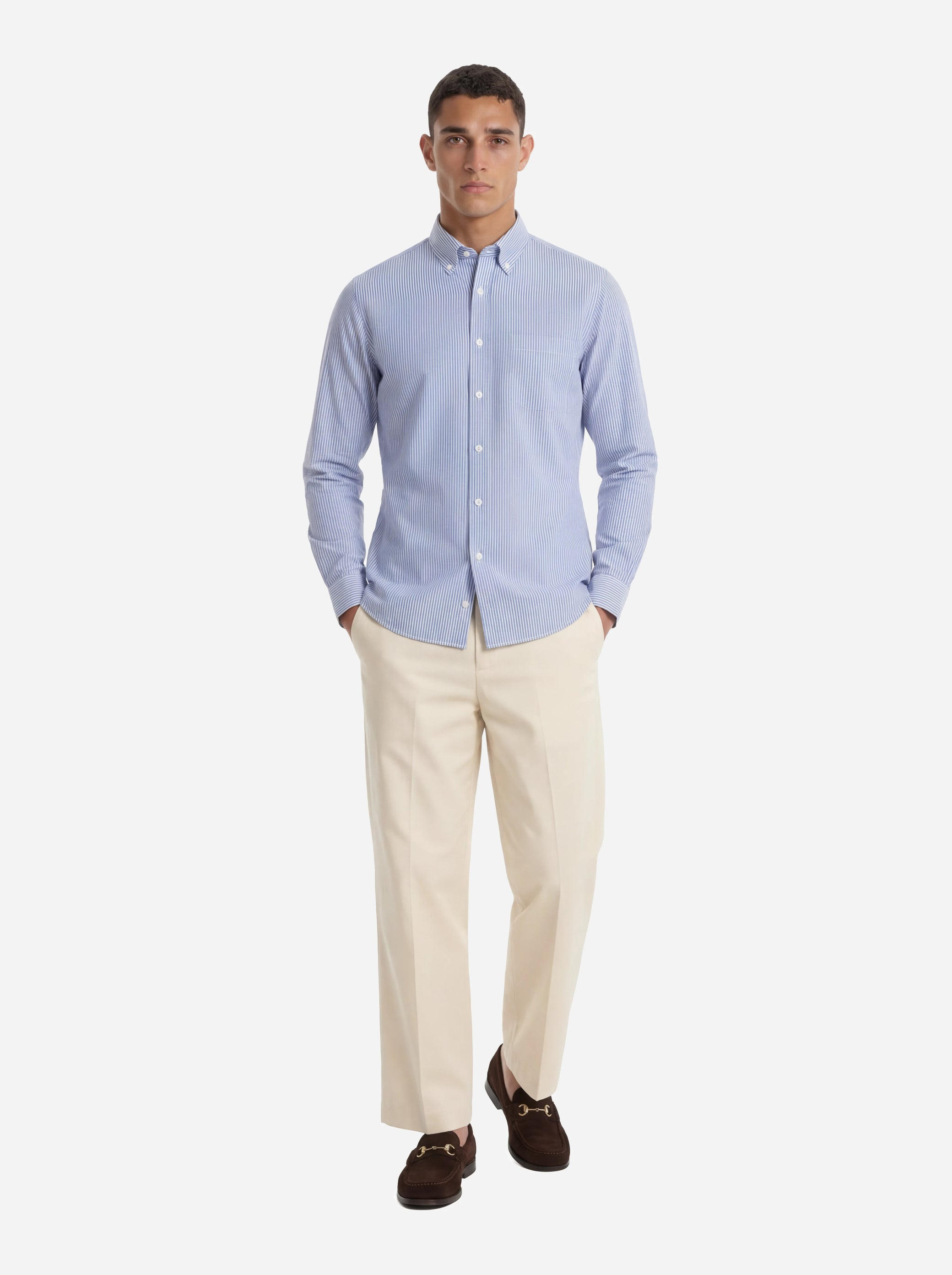 Camicia button down bacchettata Sheepscot in popeline di cotone