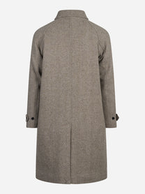 Cappotto Bingham Herringbone in lana beige - vista posteriore