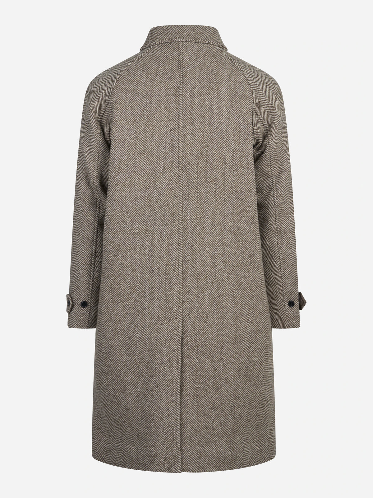 Cappotto Bingham Herringbone in lana beige - vista posteriore