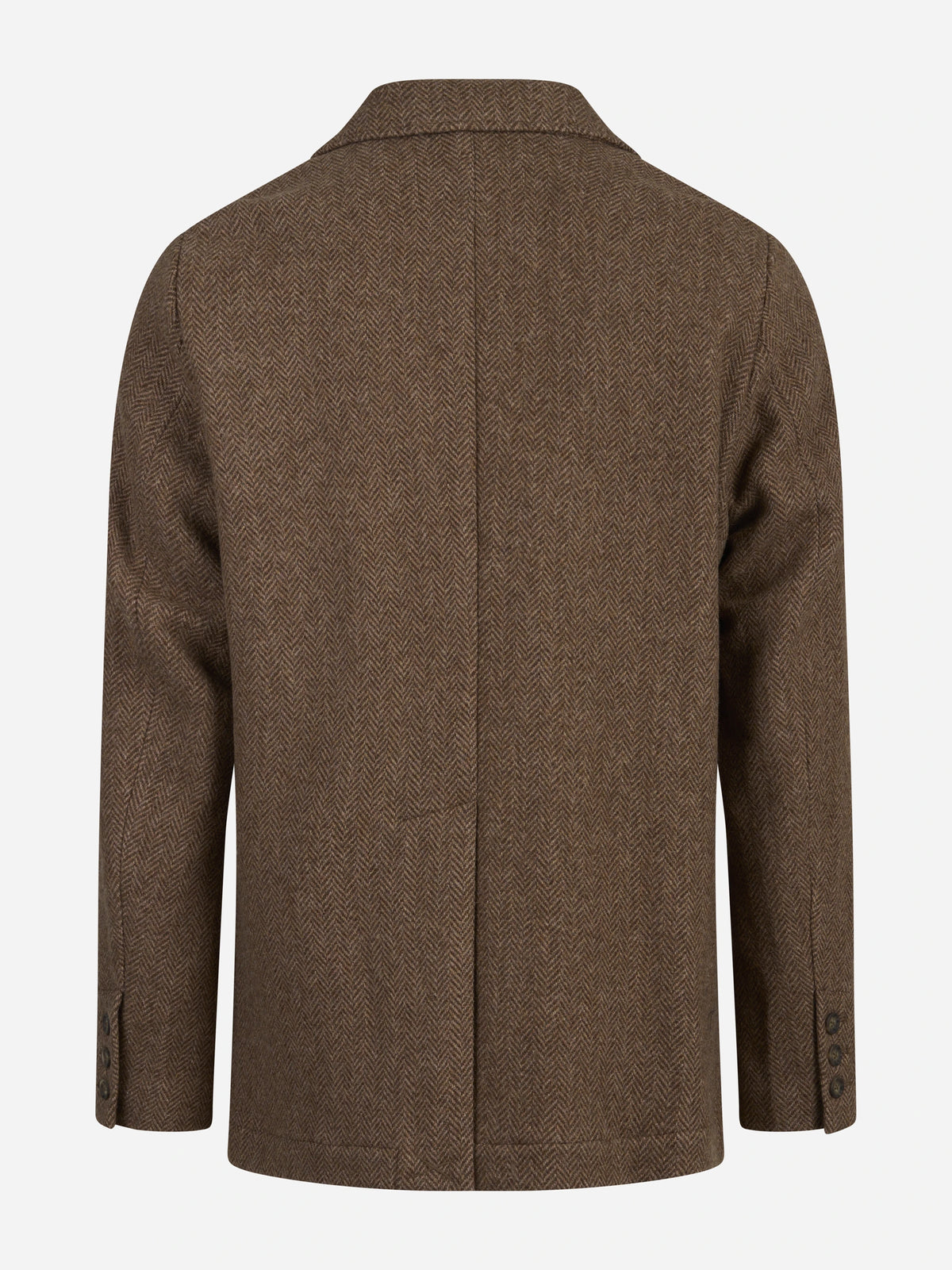 Blazer Neddick Herringbone in lana beige - vista posteriore