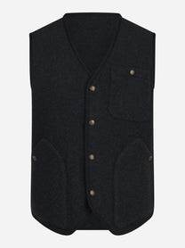 Gilet Wildriver Wool in lana grigio - vista frontale