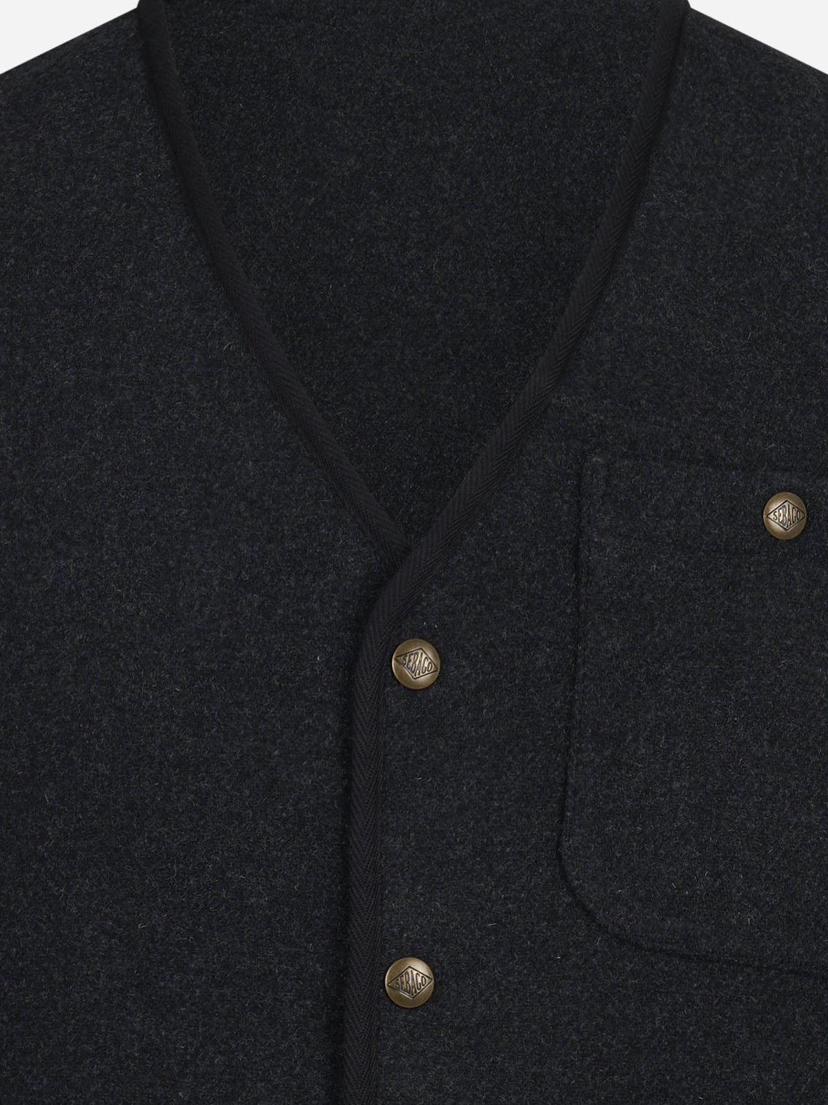 Gilet Wildriver Wool in lana grigio - dettaglio del prodotto