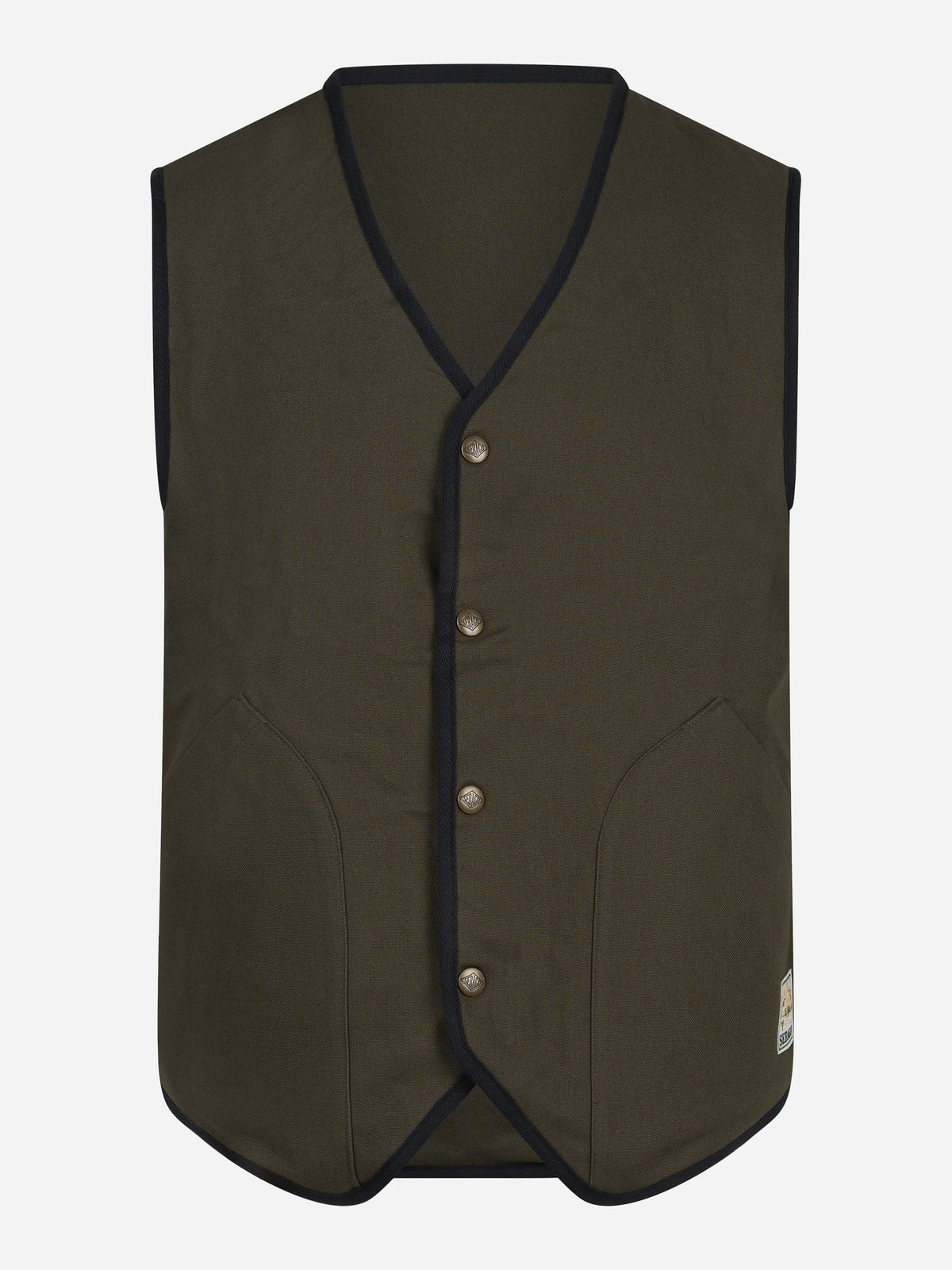 Gilet Wildriver Wool in lana grigio - dettaglio del tessuto