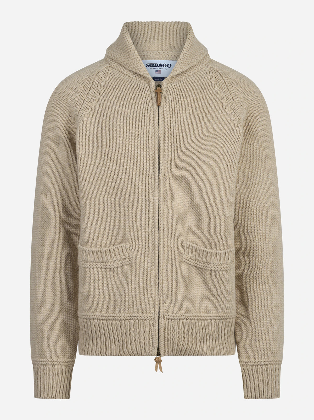 Cardigan Dimillos in misto lana beige - vista frontale