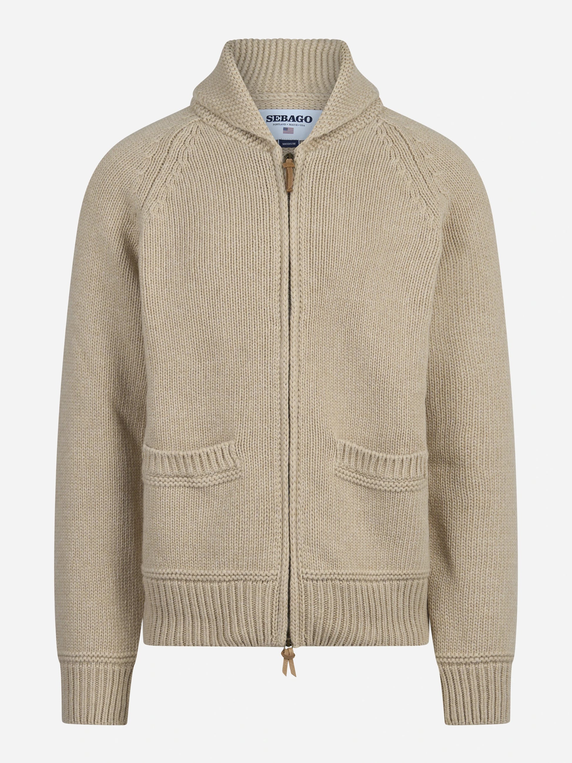 Cardigan Dimillos in misto lana beige - vista frontale
