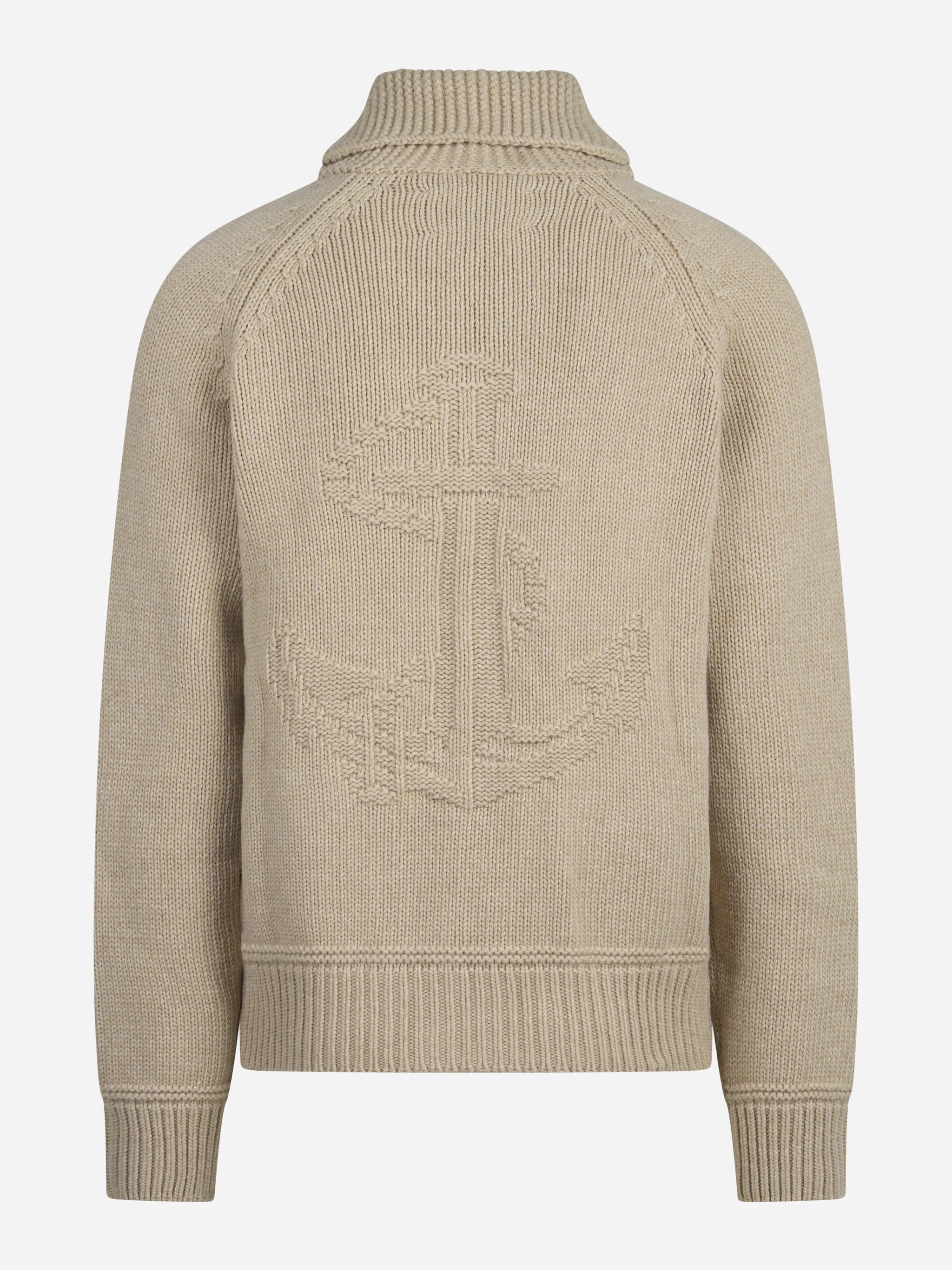 Cardigan Dimillos in misto lana beige - vista posteriore