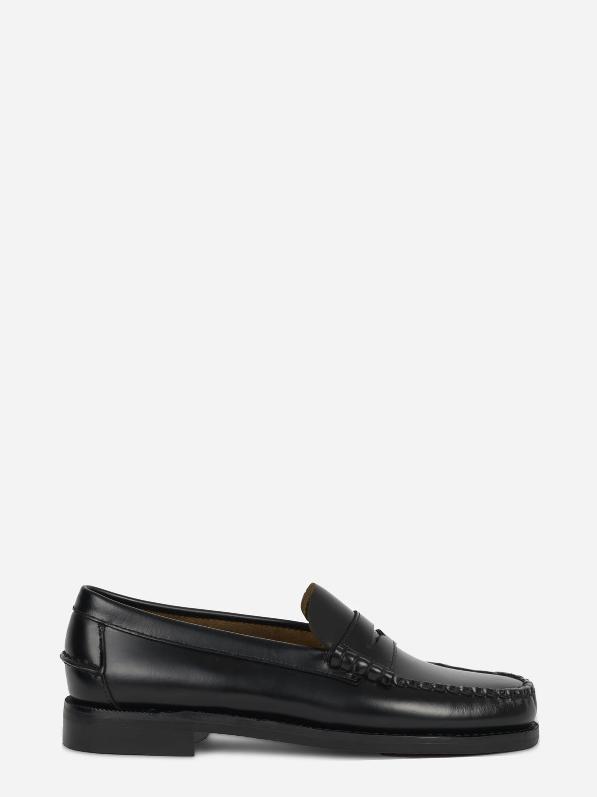 Mocassino Classic Dan in pelle nera - vista laterale