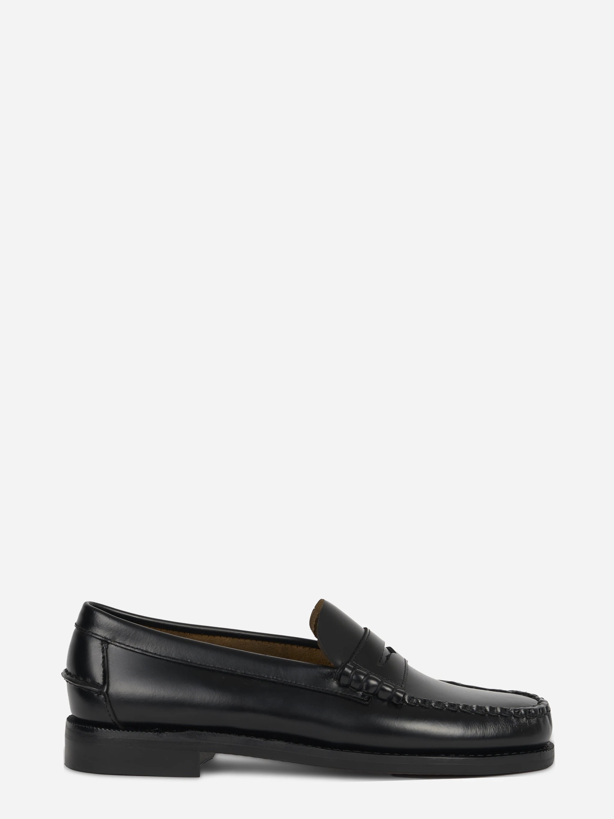 Mocassino Classic Dan in pelle nera - vista laterale