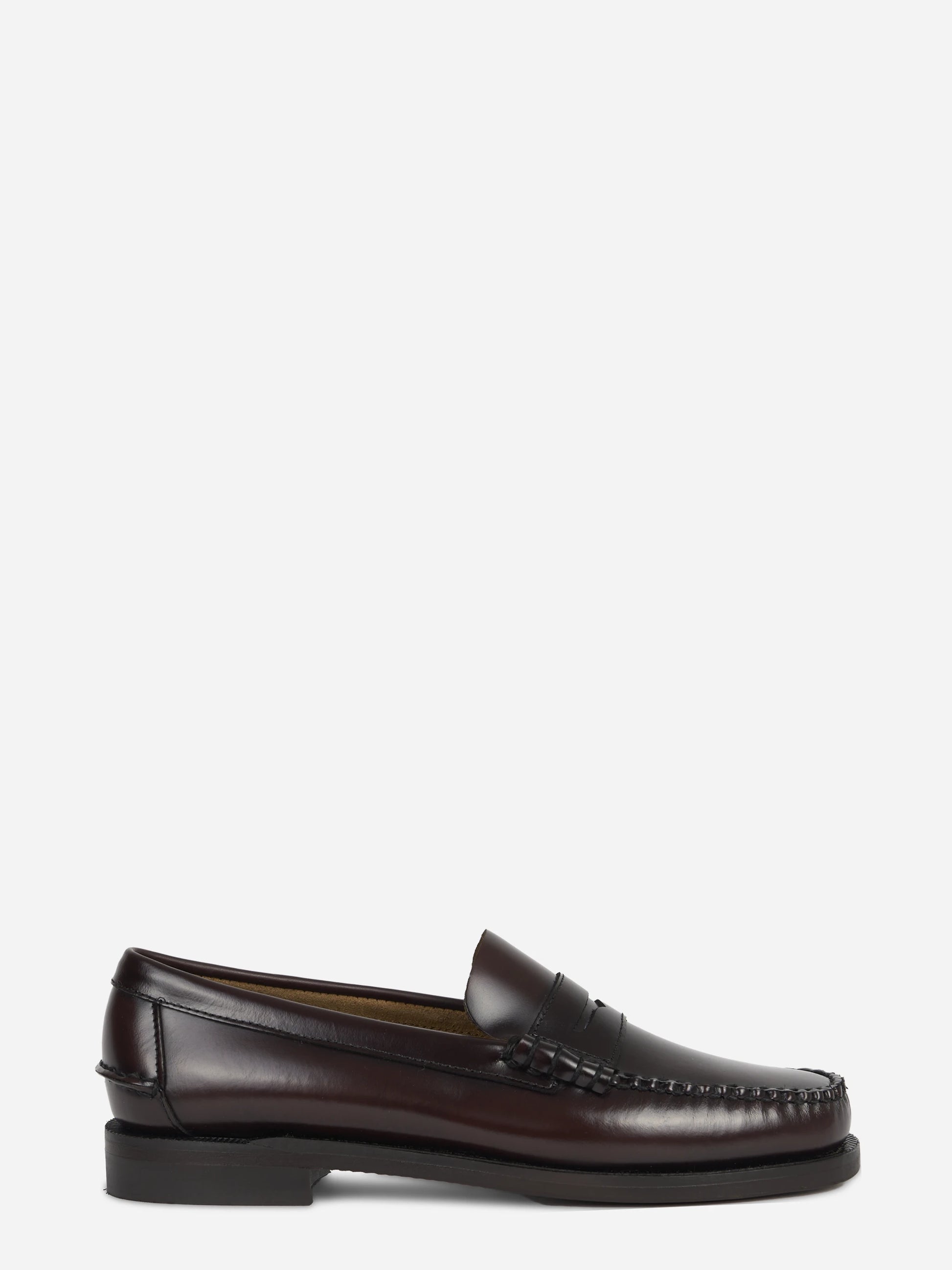 Mocassino Classic Dan in pelle bordeaux - vista laterale