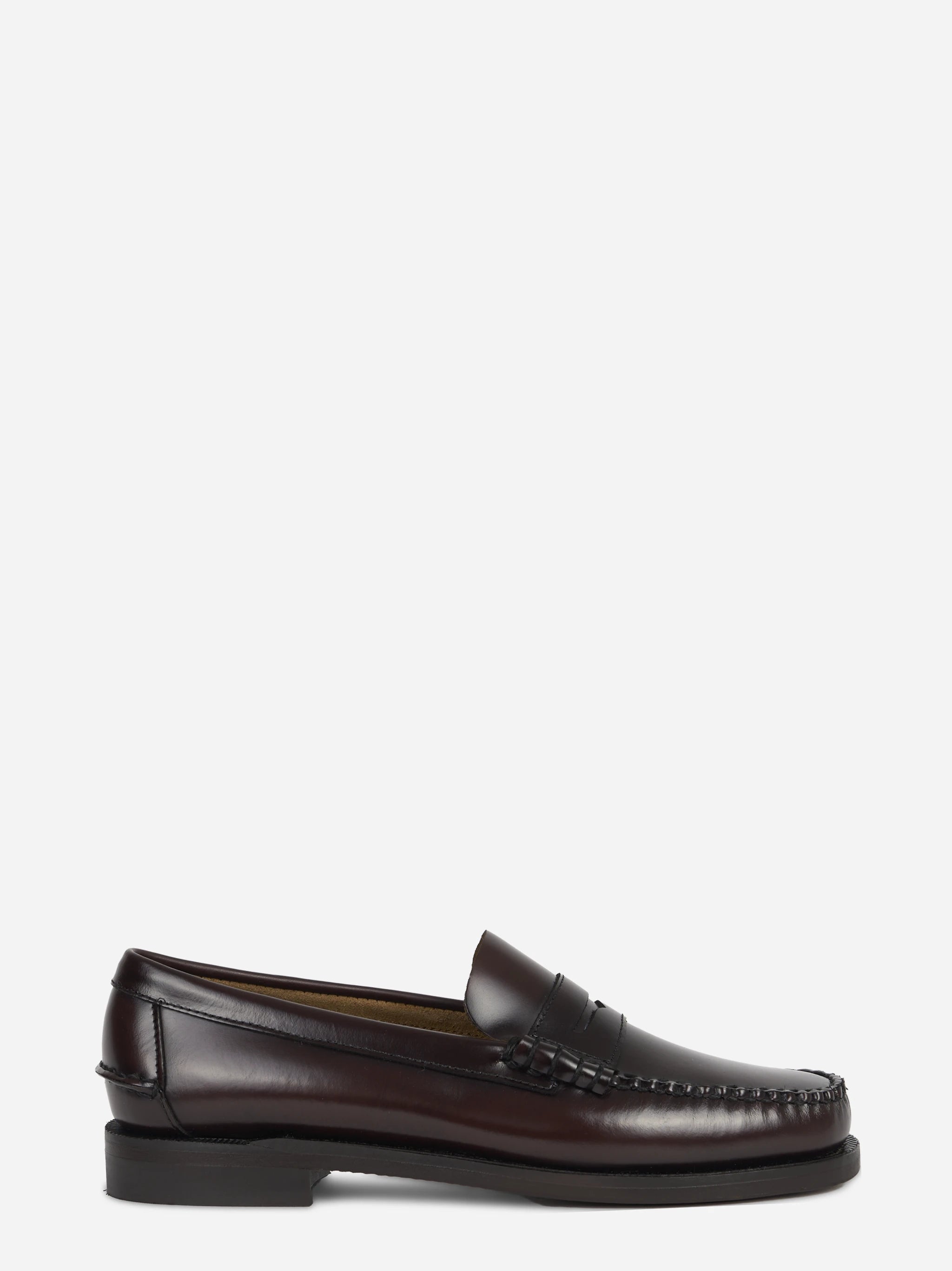 Mocassino Classic Dan in pelle bordeaux - vista laterale
