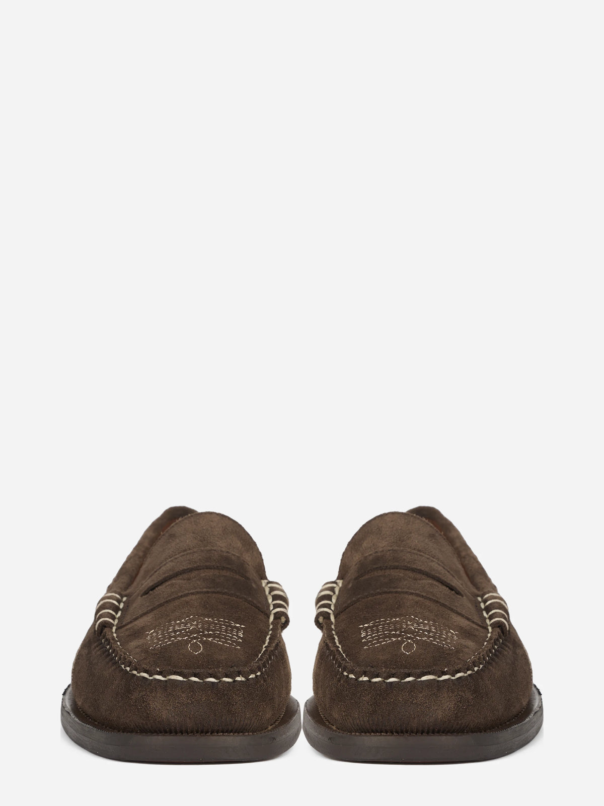Mocassino Penny Dan Dallas in suede marrone - vista frontale