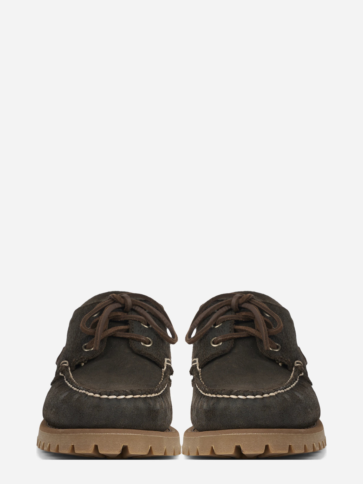 Mocassino nautico Acadia Suede Waxed marrone - vista frontale
