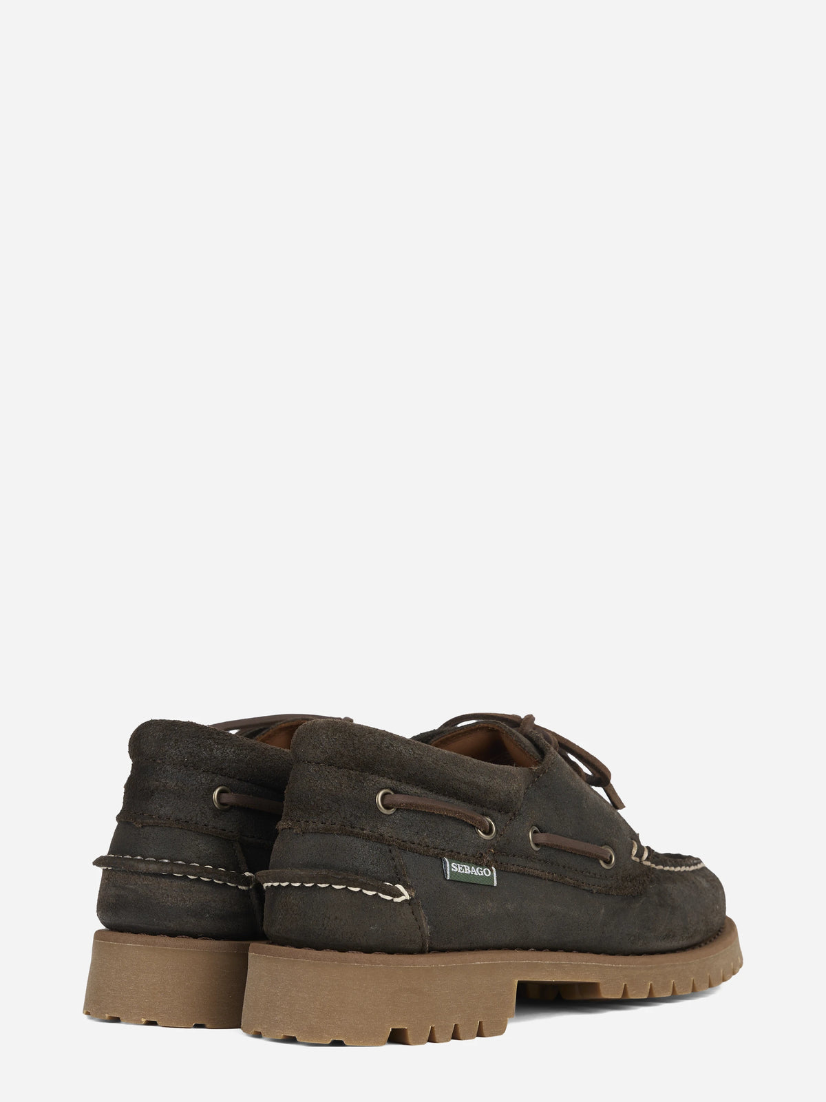 Mocassino nautico Acadia Suede Waxed marrone - dettaglio della coppia