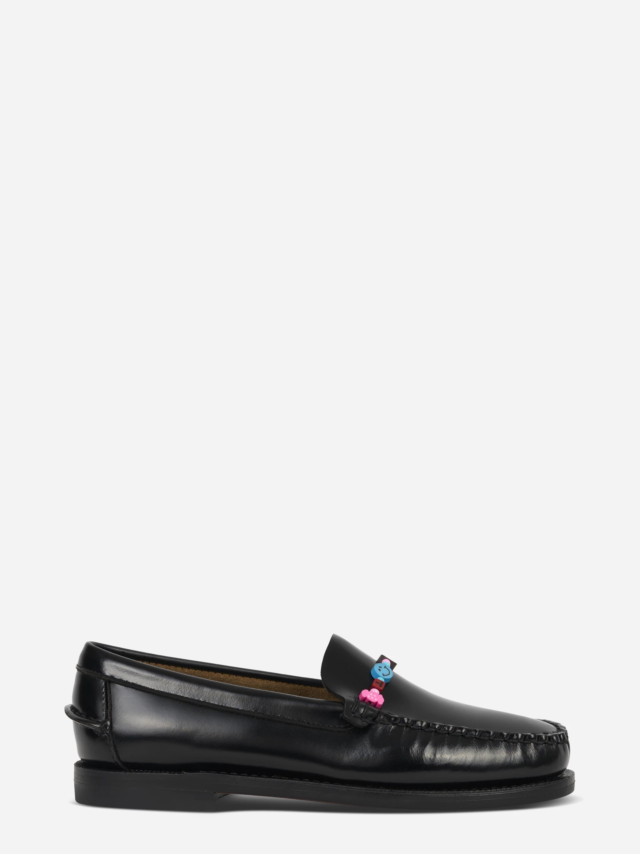 Mocassino Frank Beads in pelle nero