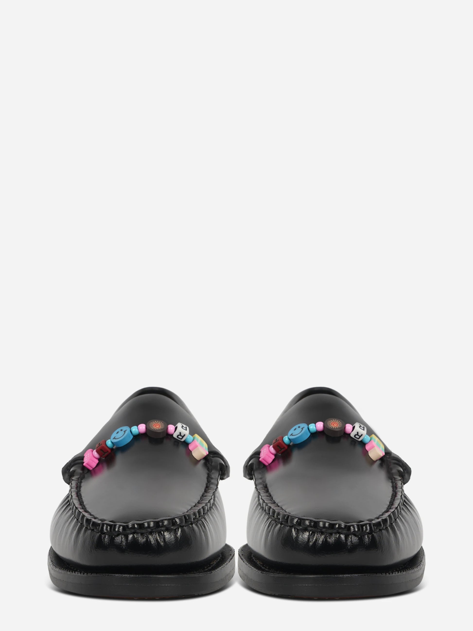 Mocassino Frank Beads in pelle nero
