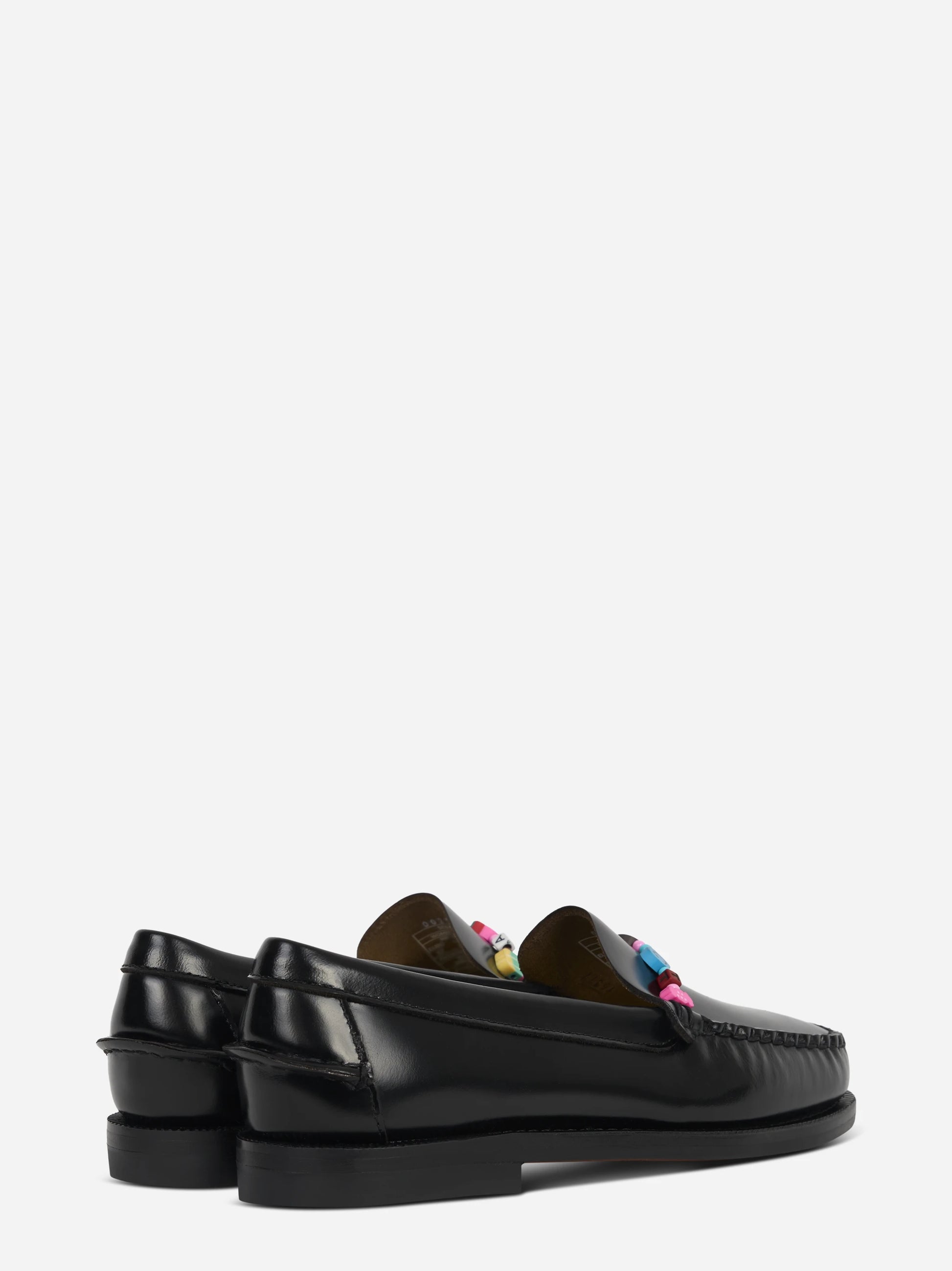 Mocassino Frank Beads in pelle nero