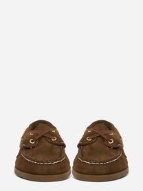 Mocassino da barca Dockside Portland in suede marrone