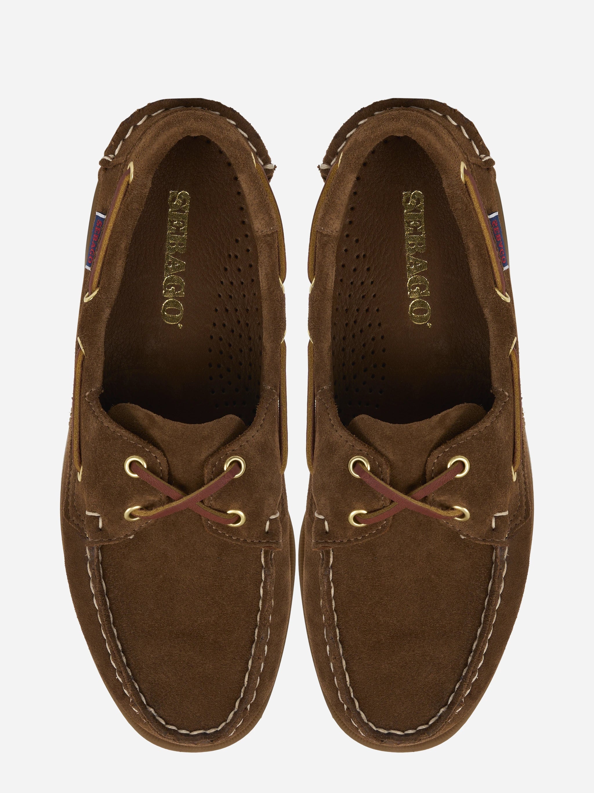 Mocassino da barca Dockside Portland in suede marrone