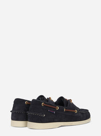 Mocassino da barca Dockside Portland in suede blu
