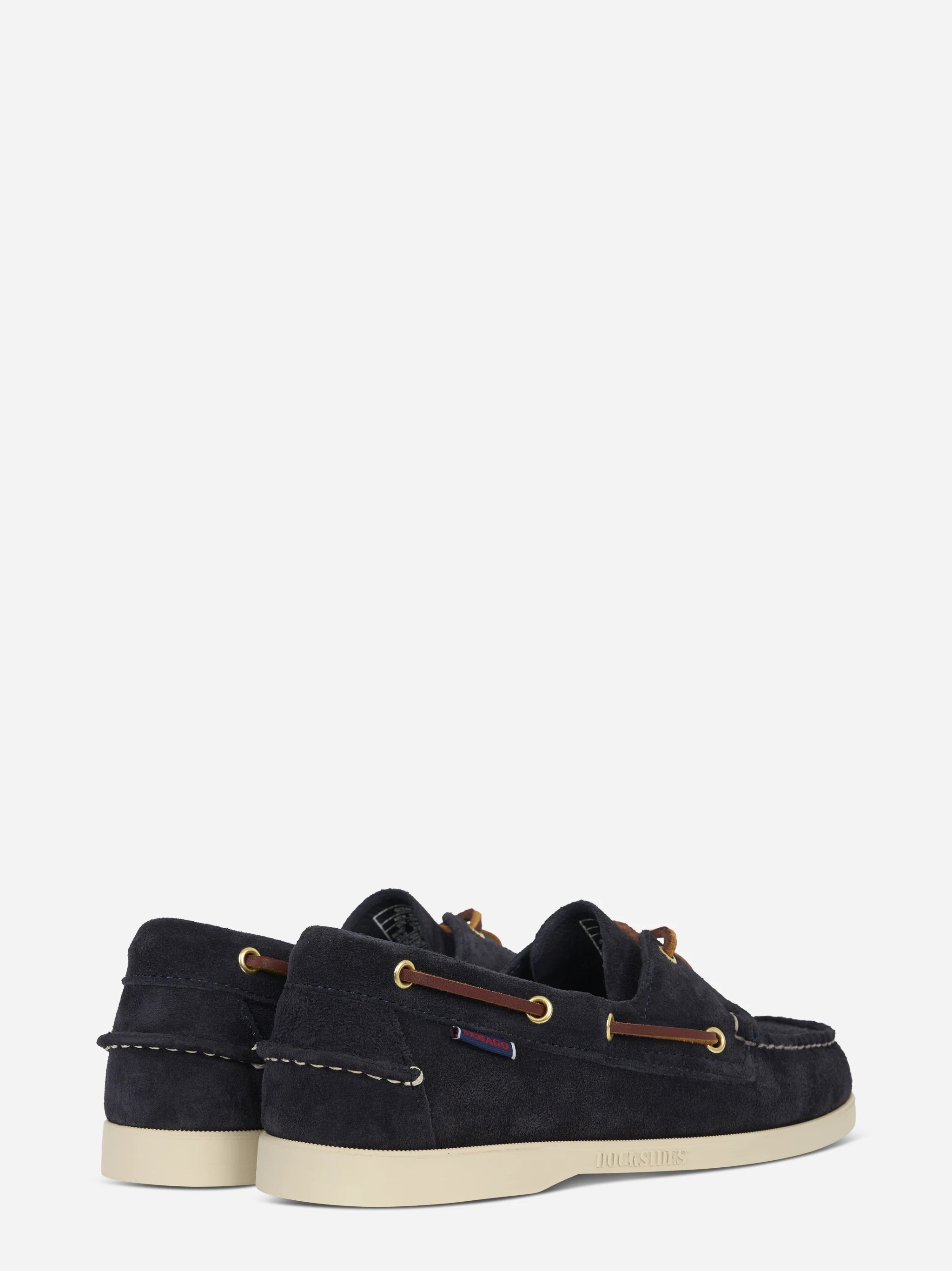 Mocassino da barca Dockside Portland in suede blu