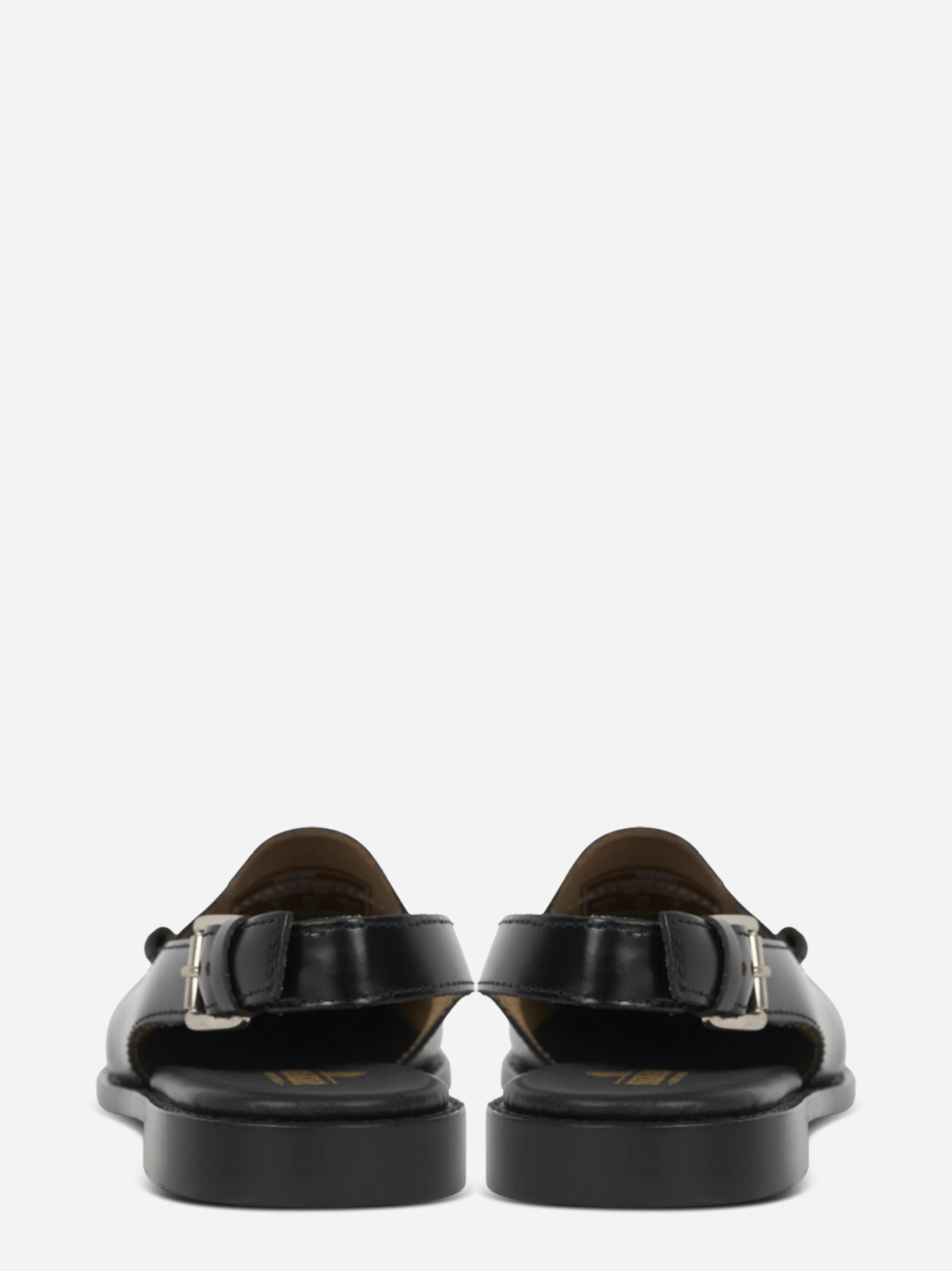 Sandalo Dan in pelle nero