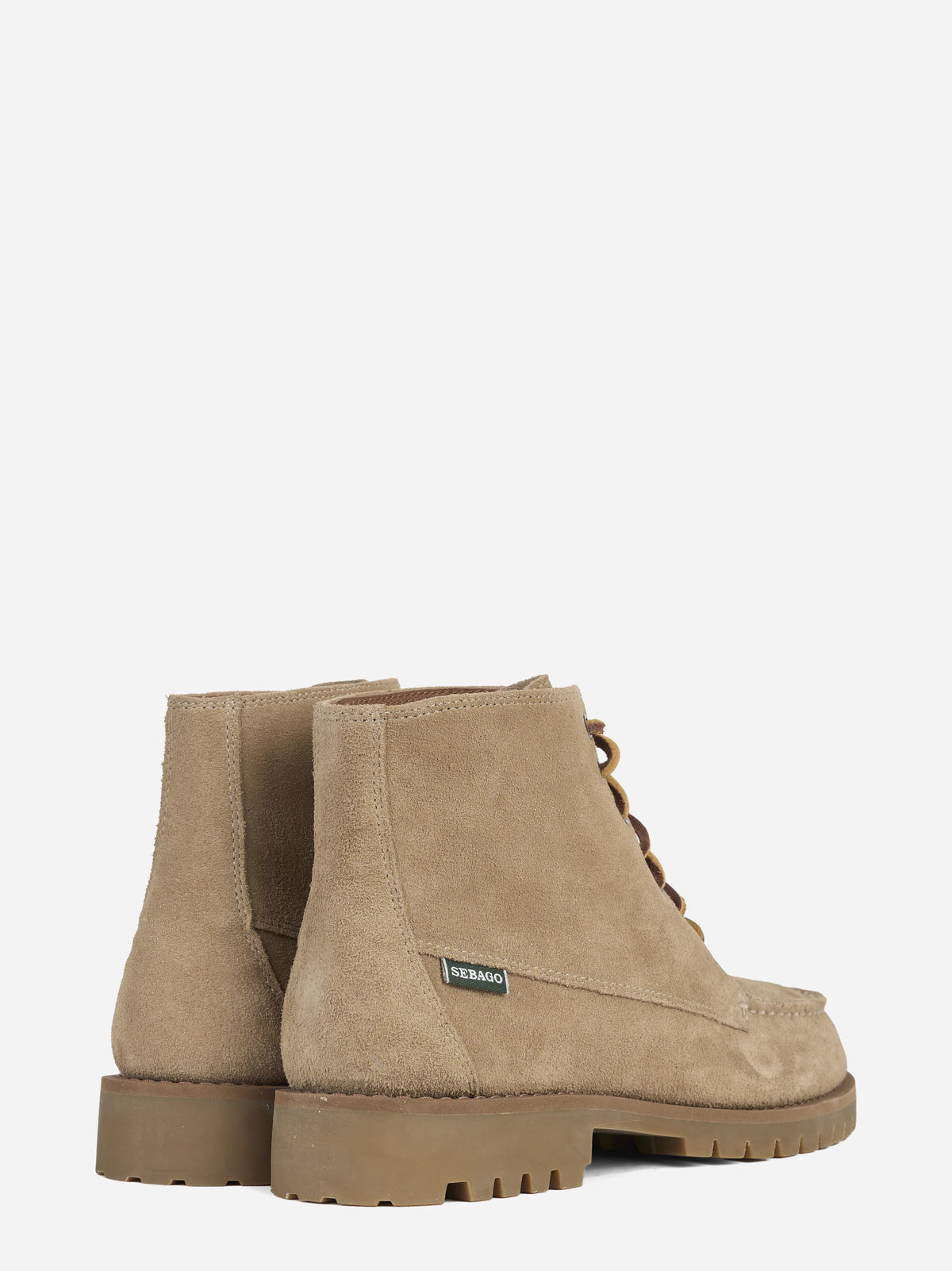 Stivaletto Parker stringato in pelle beige - dettaglio della coppia