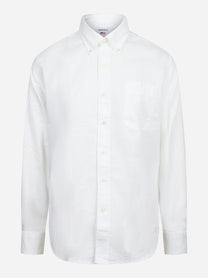 Camicia Oxford button-down Whaleback Ox bianca