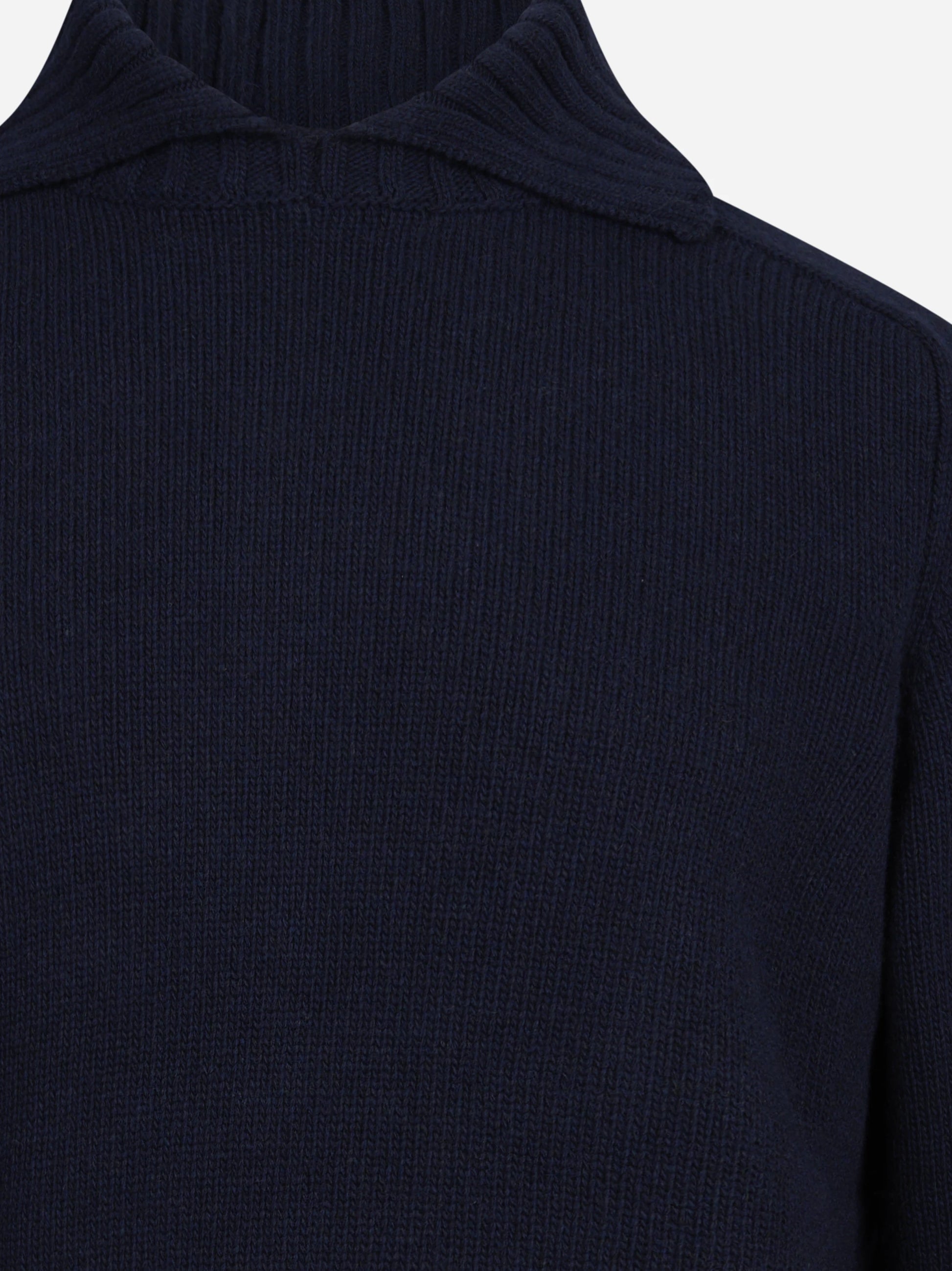 Maglia dolcevita in lana blu