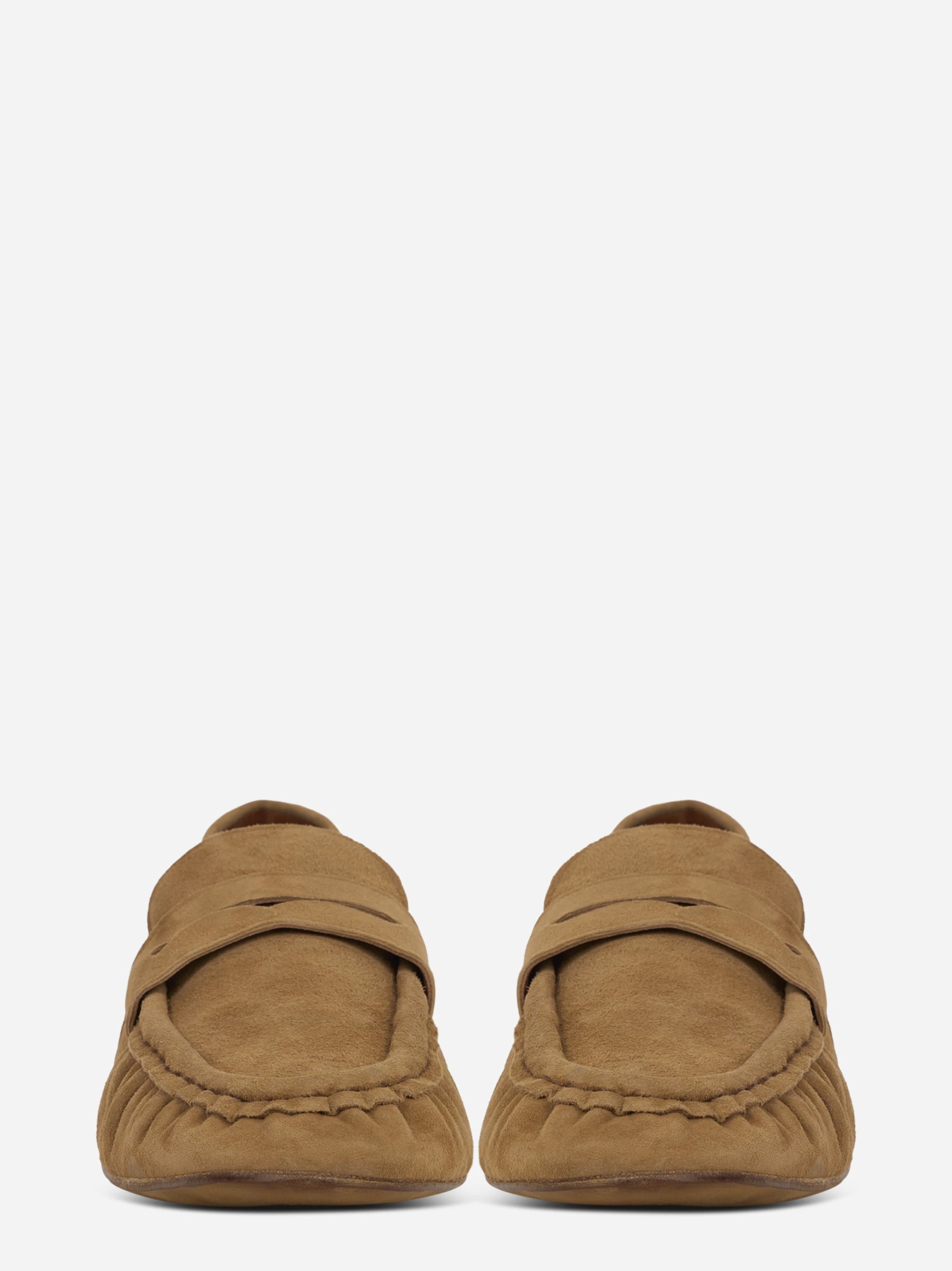 Mocassino in suede beige