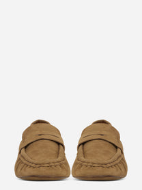 Mocassino in suede beige