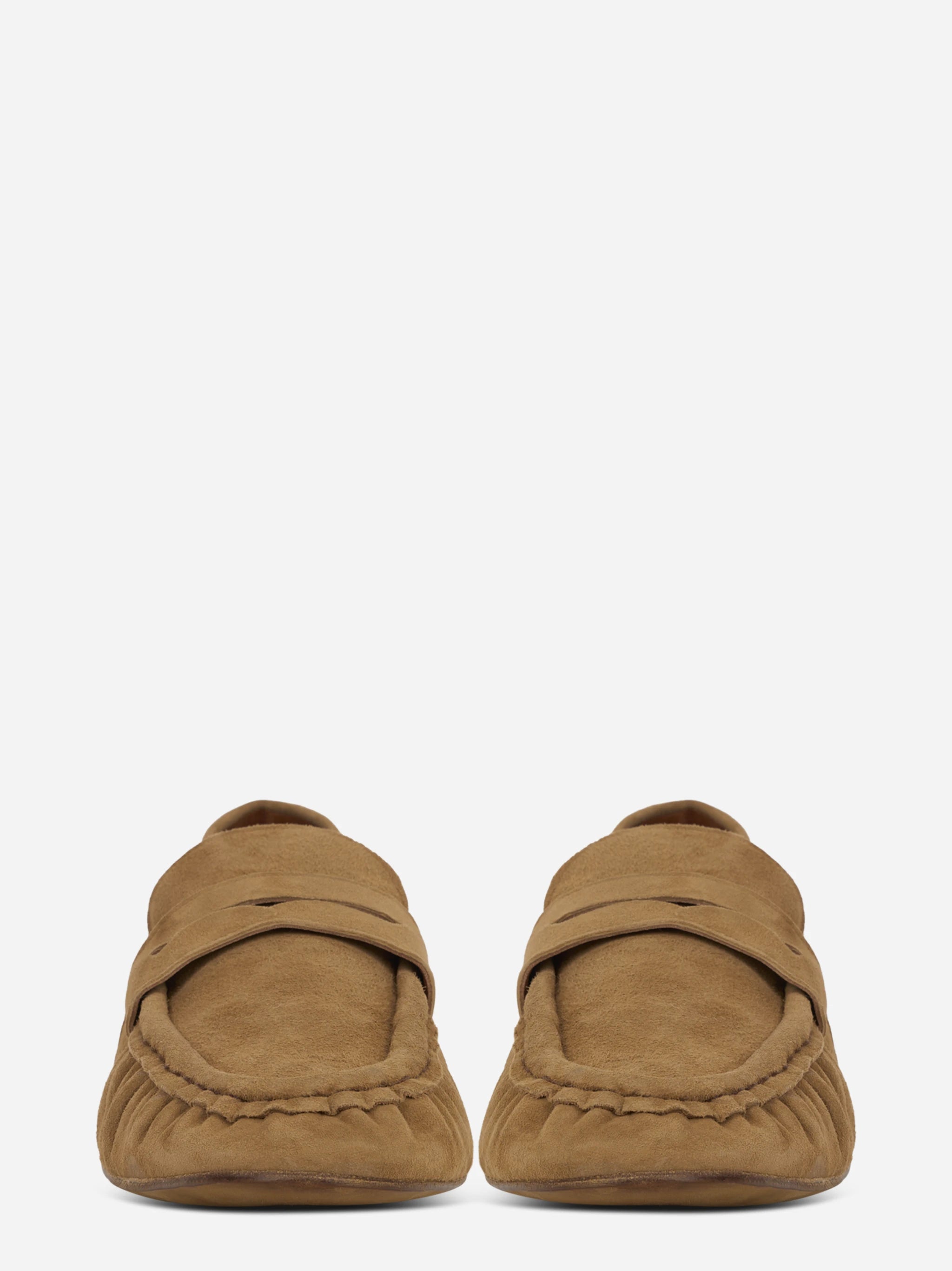 Mocassino in suede beige