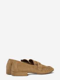 Mocassino in suede beige
