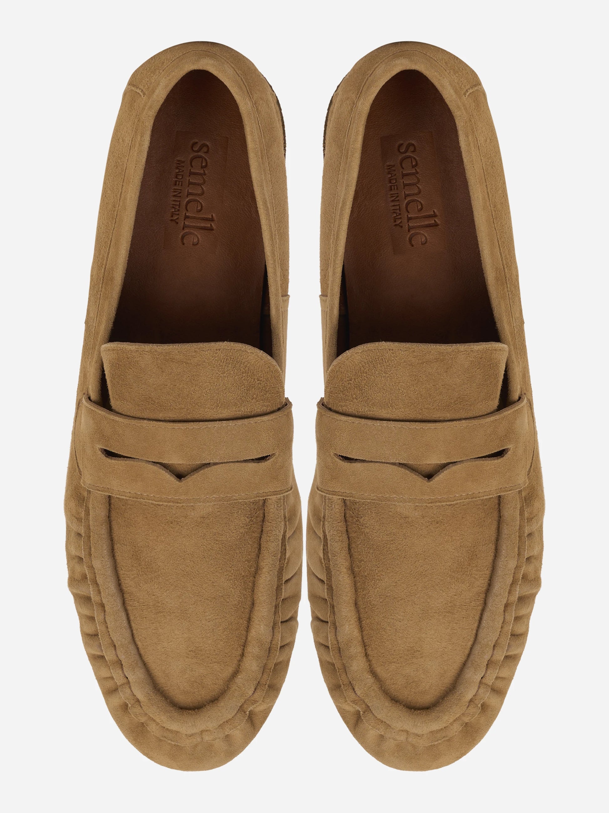 Mocassino in suede beige