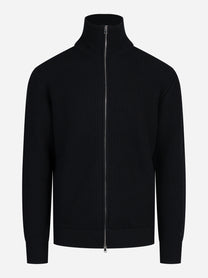 Cardigan a costa inglese con zip nero SEVEN GAUGE - vista frontale