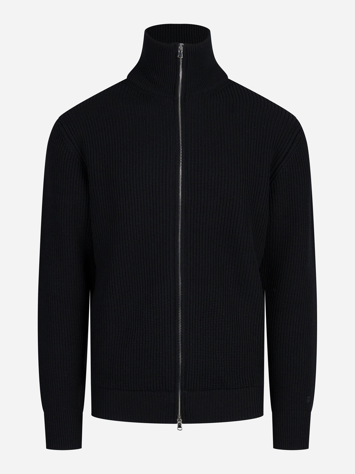 Cardigan a costa inglese con zip nero SEVEN GAUGE - vista frontale