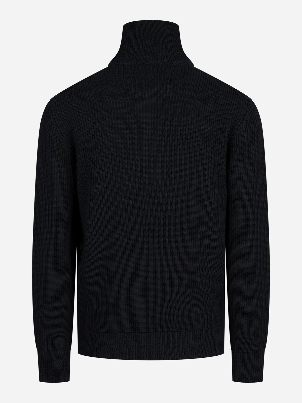 Cardigan a costa inglese con zip nero SEVEN GAUGE - vista posteriore