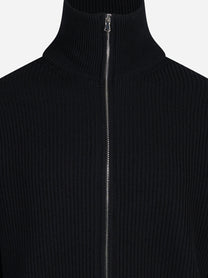Cardigan a costa inglese con zip nero SEVEN GAUGE - dettaglio