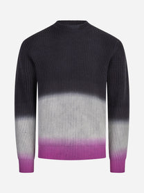 Maglia girocollo tie-dye fucsia SEVEN GAUGE - vista frontale
