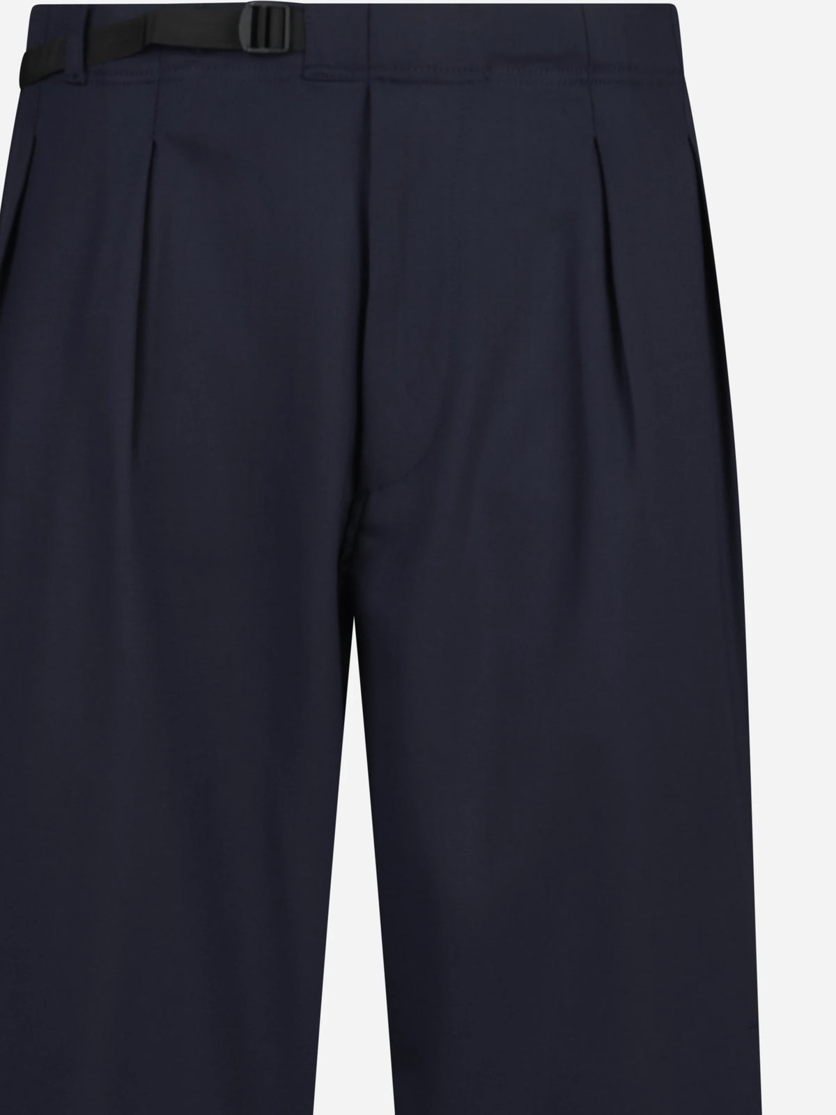 Pantalone in lana con cintura blu - vista posteriore