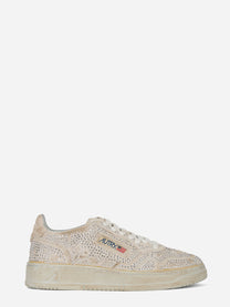 Sneakers Medalist Low Crystal in Micro Strass Biancco