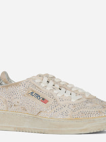 Sneakers Medalist Low Crystal in Micro Strass Biancco
