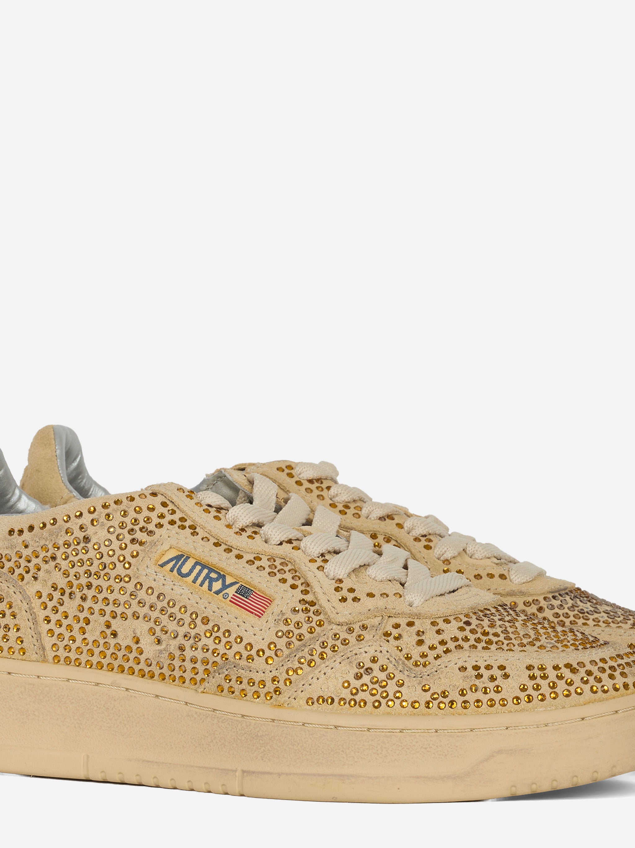 Sneakers Medalist Low Crystal in Micro Strass Bronze