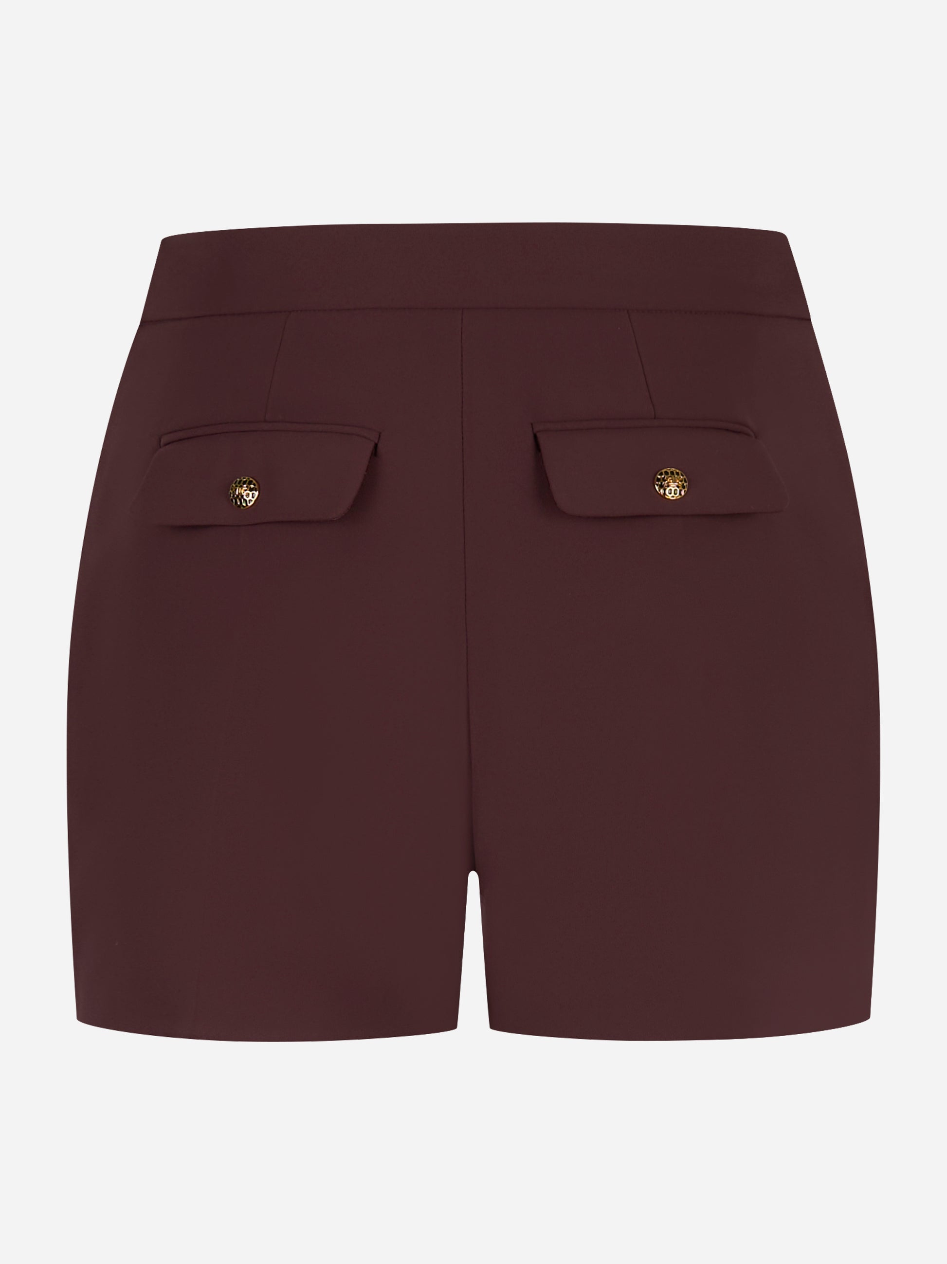 Retro dei shorts vinaccia con tasche a patta Elisabetta Franchi