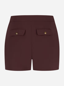 Retro dei shorts vinaccia con tasche a patta Elisabetta Franchi