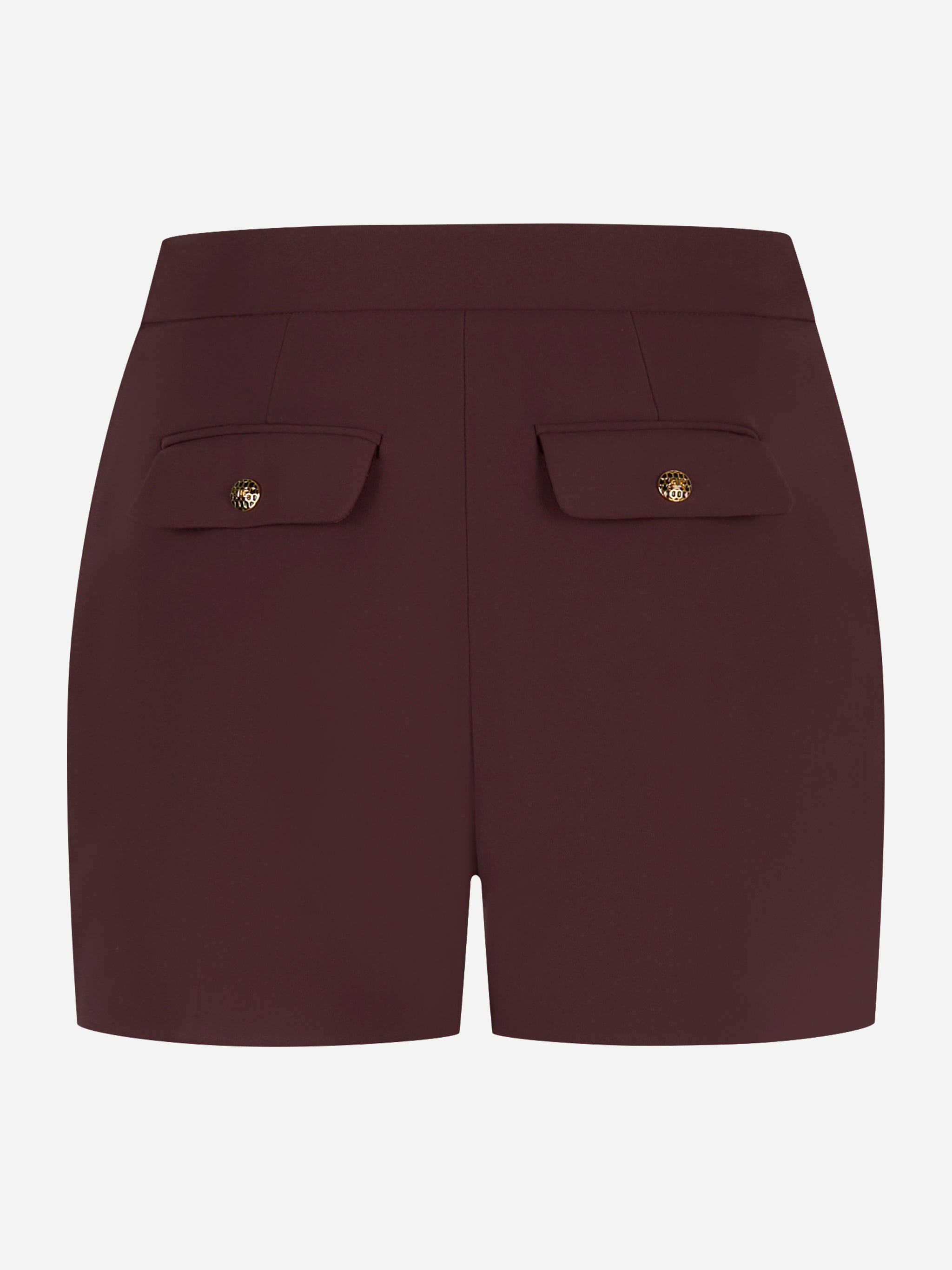 Retro dei shorts vinaccia con tasche a patta Elisabetta Franchi